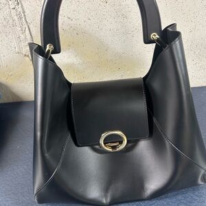 Claudia Firenze Elegant Black Leather Handbag